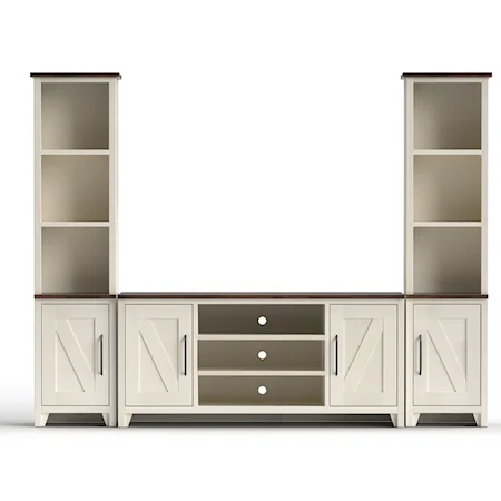 Farmhouse Style Entertainment Wall Unit